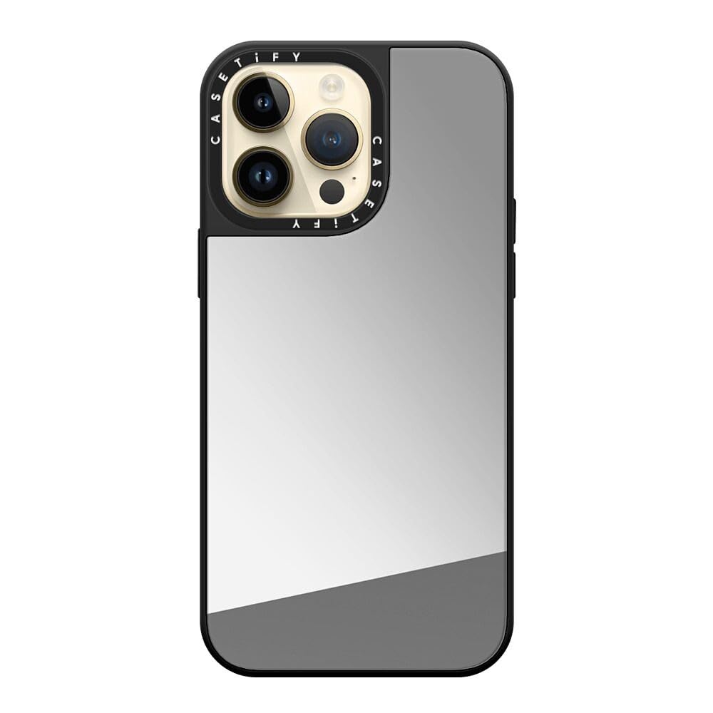 Foto 5 pulgar | Funda De Teléfono Tify Mirror Plateada Sobre Negro Para Iphone 14 Pro Max - Venta Internacional.