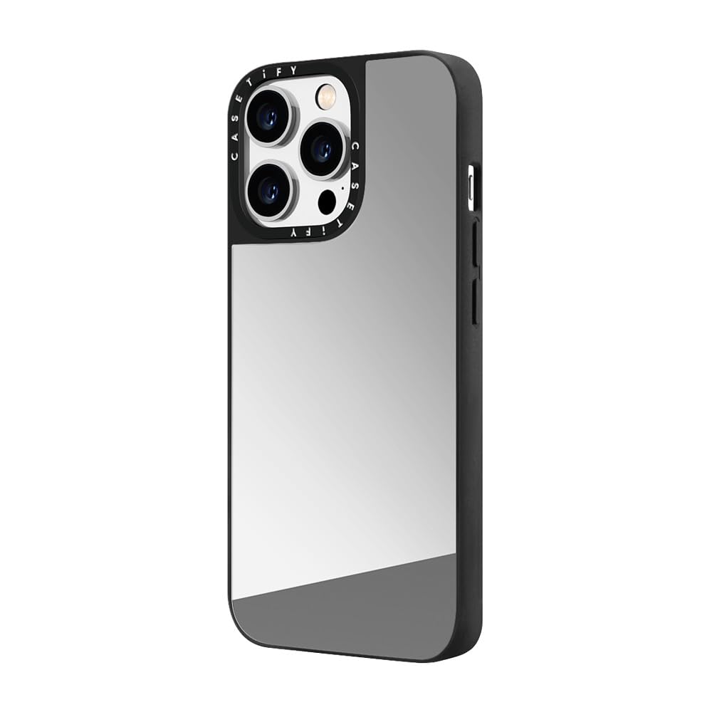 Foto 6 pulgar | Funda De Teléfono Tify Mirror Plateada Sobre Negro Para Iphone 14 Pro Max - Venta Internacional.