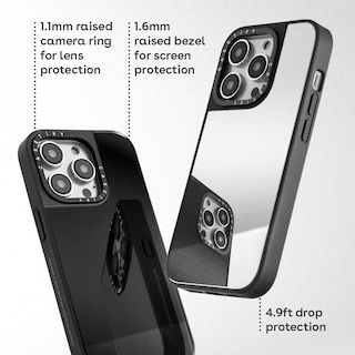 Foto 6 | Funda De Teléfono Tify Mirror Plateada Sobre Negro Para Iphone 14 Pro Max - Venta Internacional.