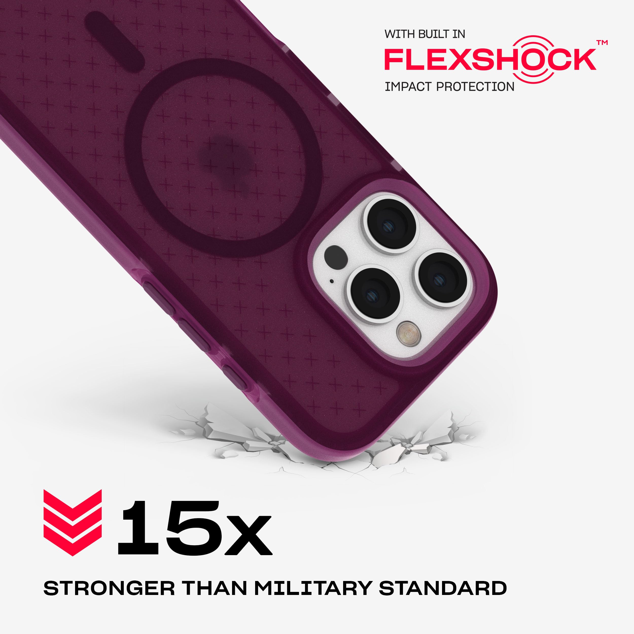 Foto 4 pulgar | Funda Tech21 Evocheck Para Iphone 16 Pro Con Magsafe Plum - Venta Internacional.