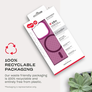 Foto 6 | Funda Tech21 Evocheck Para Iphone 16 Pro Con Magsafe Plum - Venta Internacional.