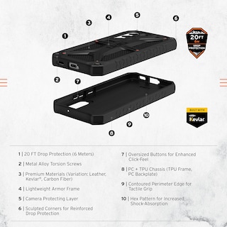 Foto 3 | Funda Urban Armor Gear Uag Monarch Para Samsung Galaxy S22 De 6.1 Pulgadas - Venta Internacional.