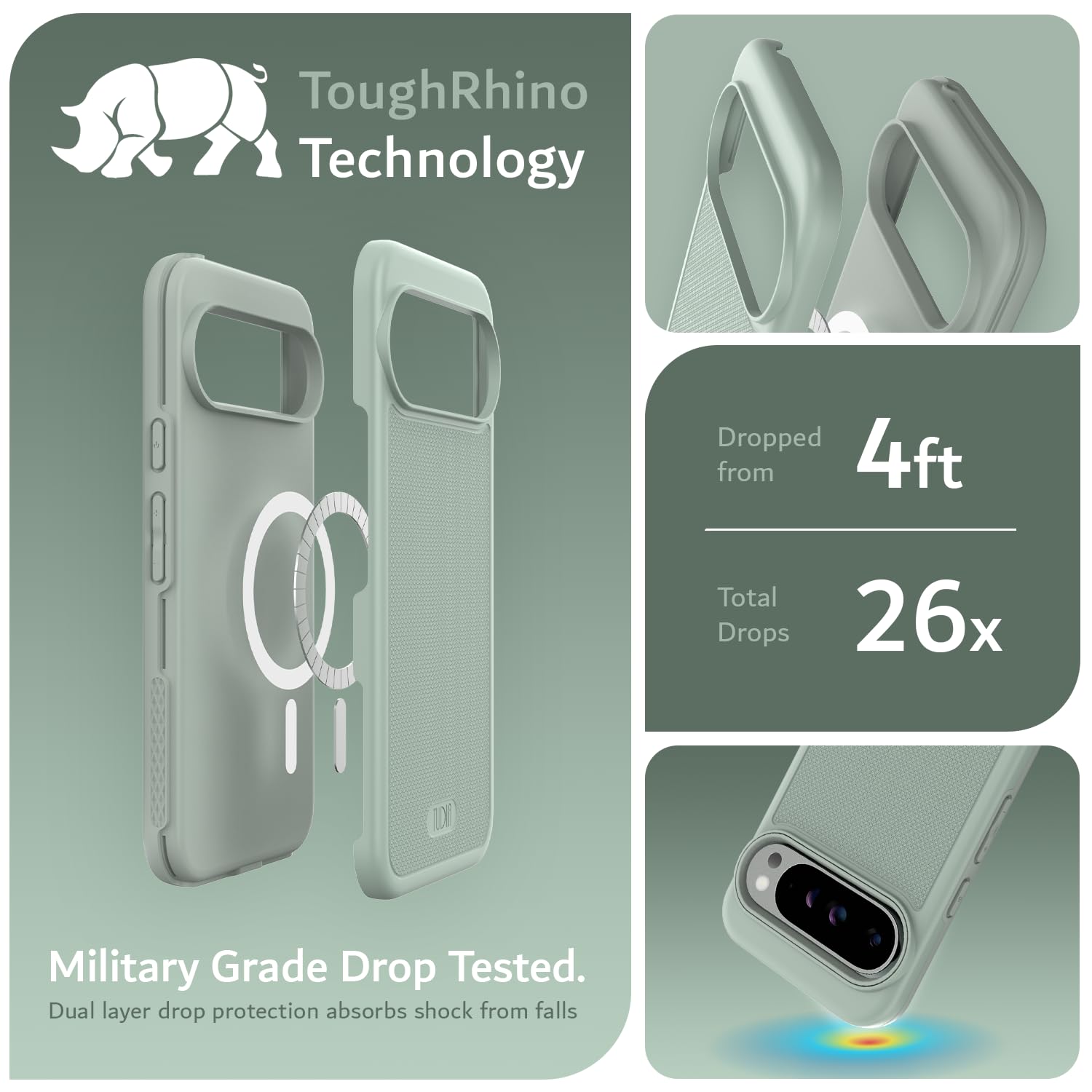 Foto 4 pulgar | Funda Para Teléfono Tudia Mergegrip Magsafe Compatible Con Google Pixel 9 Pro Xl - Venta Internacional.