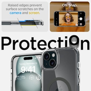 Foto 6 | Funda Spigen Ultra Hybrid Magfit Para Iphone 15 (2023), Color Grafito - Venta Internacional.