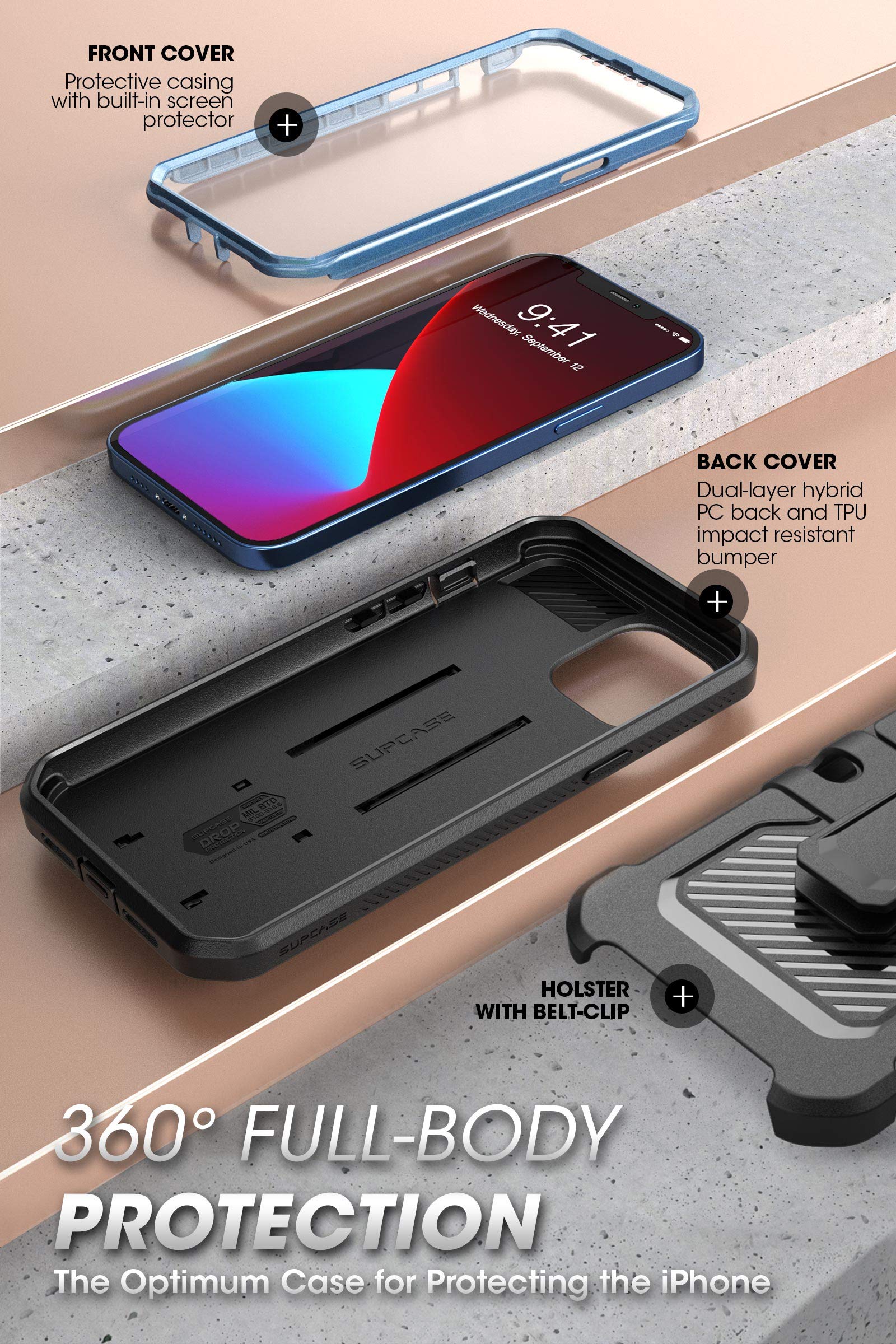 Foto 5 pulgar | Funda Para Teléfono Supcase Unicorn Beetle Pro Iphone 12/12 Pro 6.1 - Venta Internacional.