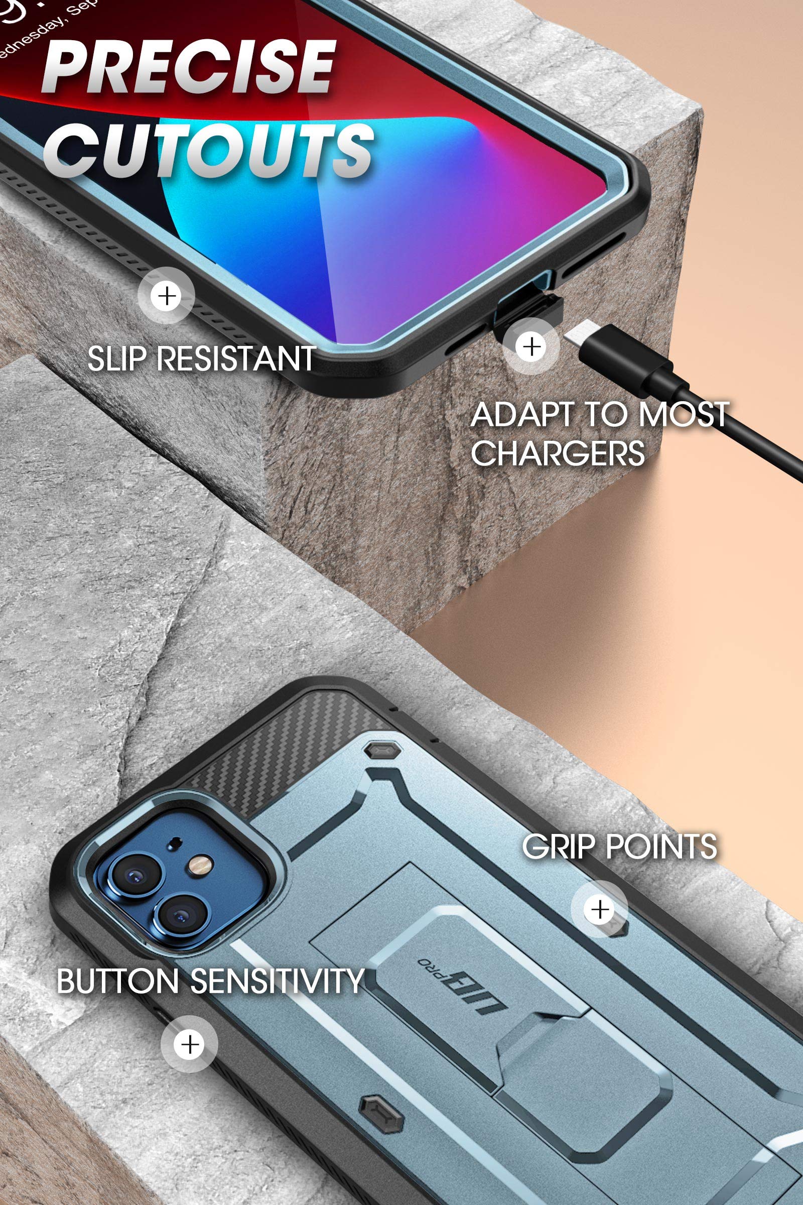 Foto 7 pulgar | Funda Para Teléfono Supcase Unicorn Beetle Pro Iphone 12/12 Pro 6.1 - Venta Internacional.