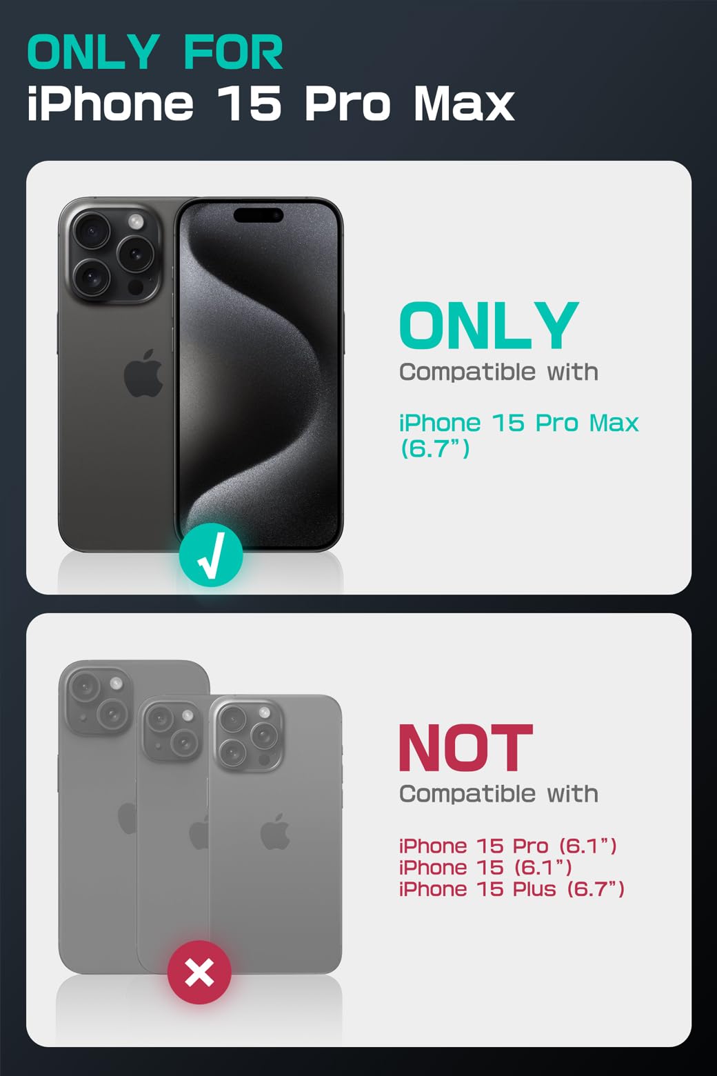 Foto 7 | Funda Supcase Para Iphone 15 Pro Max Con Funda De Cámara Verde - Venta Internacional.