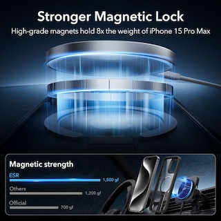 Foto 3 | Funda De Teléfono Esr Boost Series Para Iphone 15 Pro Max, Color Negro Transparente - Venta Internacional.
