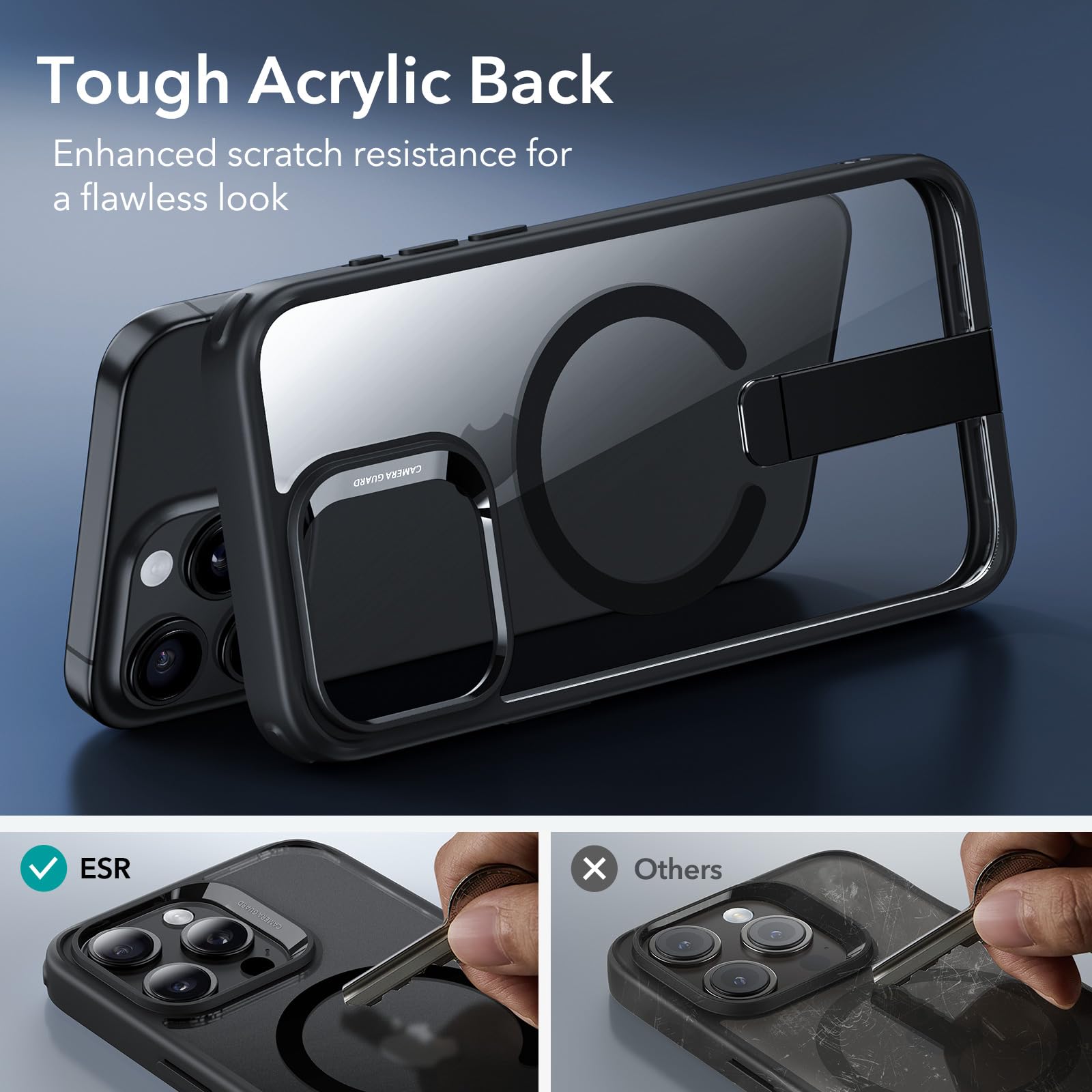 Foto 8 pulgar | Funda De Teléfono Esr Boost Series Para Iphone 15 Pro Max, Color Negro Transparente - Venta Internacional.