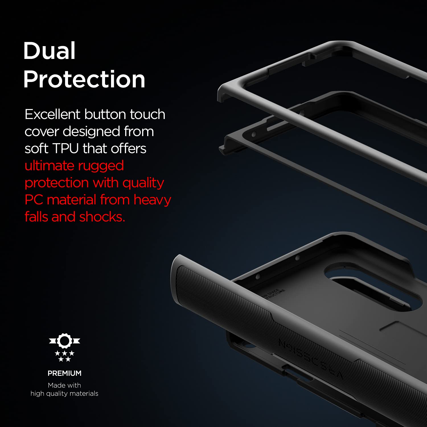 Foto 5 pulgar | Funda De Teléfono Vrs Design Terra Guard Para Galaxy Z Fold 3 Negra - Venta Internacional.