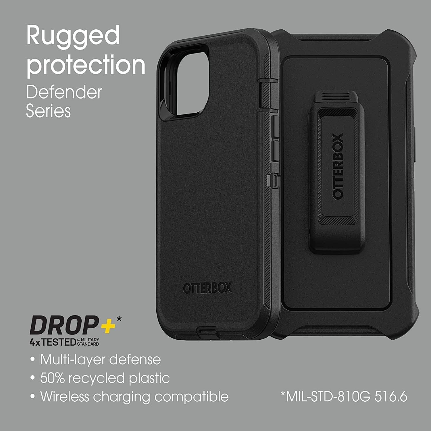 Foto 7 pulgar | Funda Otterbox Defender Series Sin Pantalla Para Iphone 13, Negra - Venta Internacional.