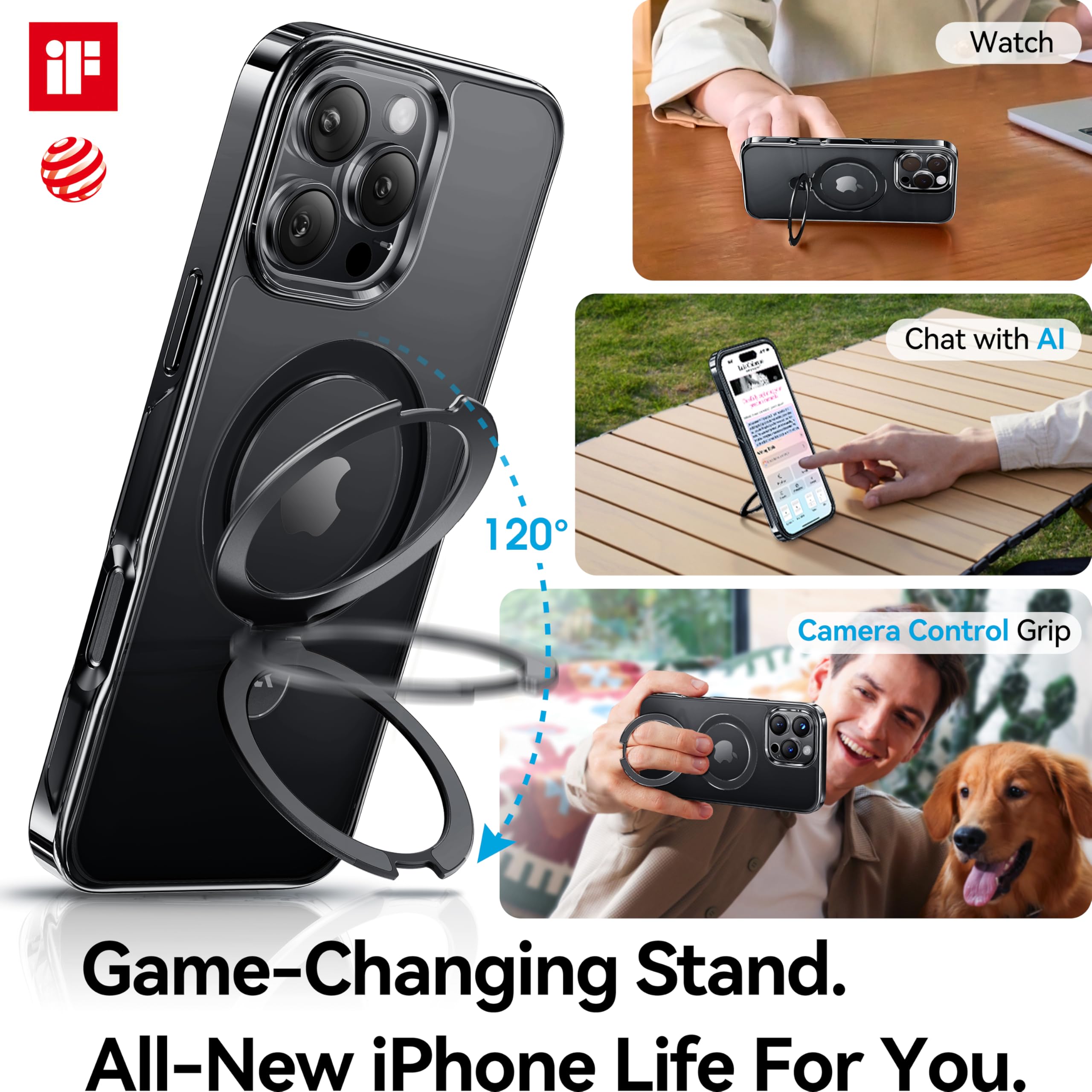 Foto 4 pulgar | Funda De Teléfono Casekoo Black Titanium Para Iphone 16 Pro Max 6.9 Pulgadas - Venta Internacional.