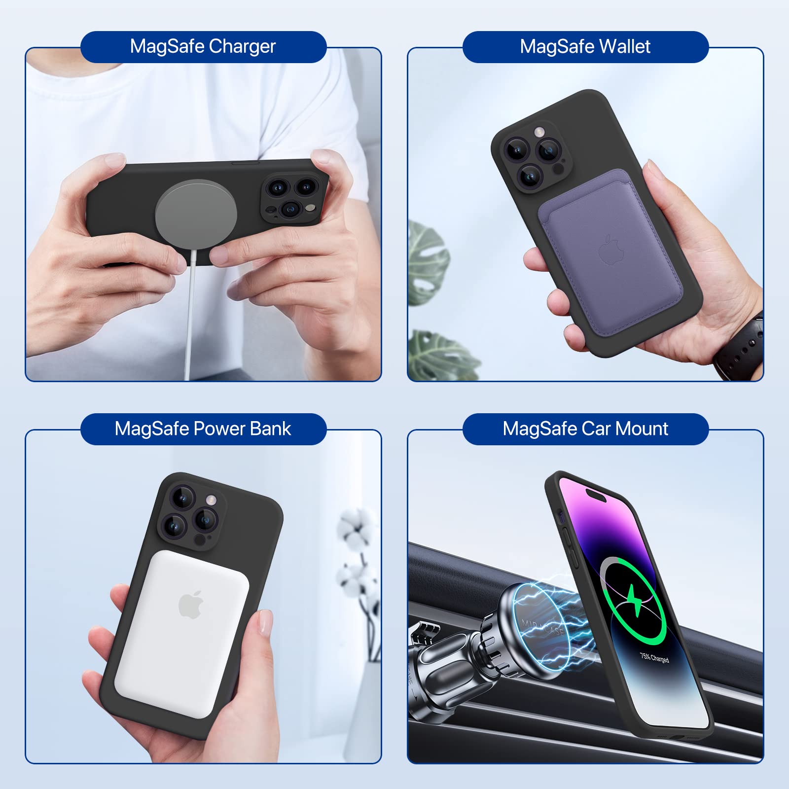 Foto 4 pulgar | Funda Magnética Miracase Para Iphone 14 Pro Max De 6.7 Pulgadas - Venta Internacional.