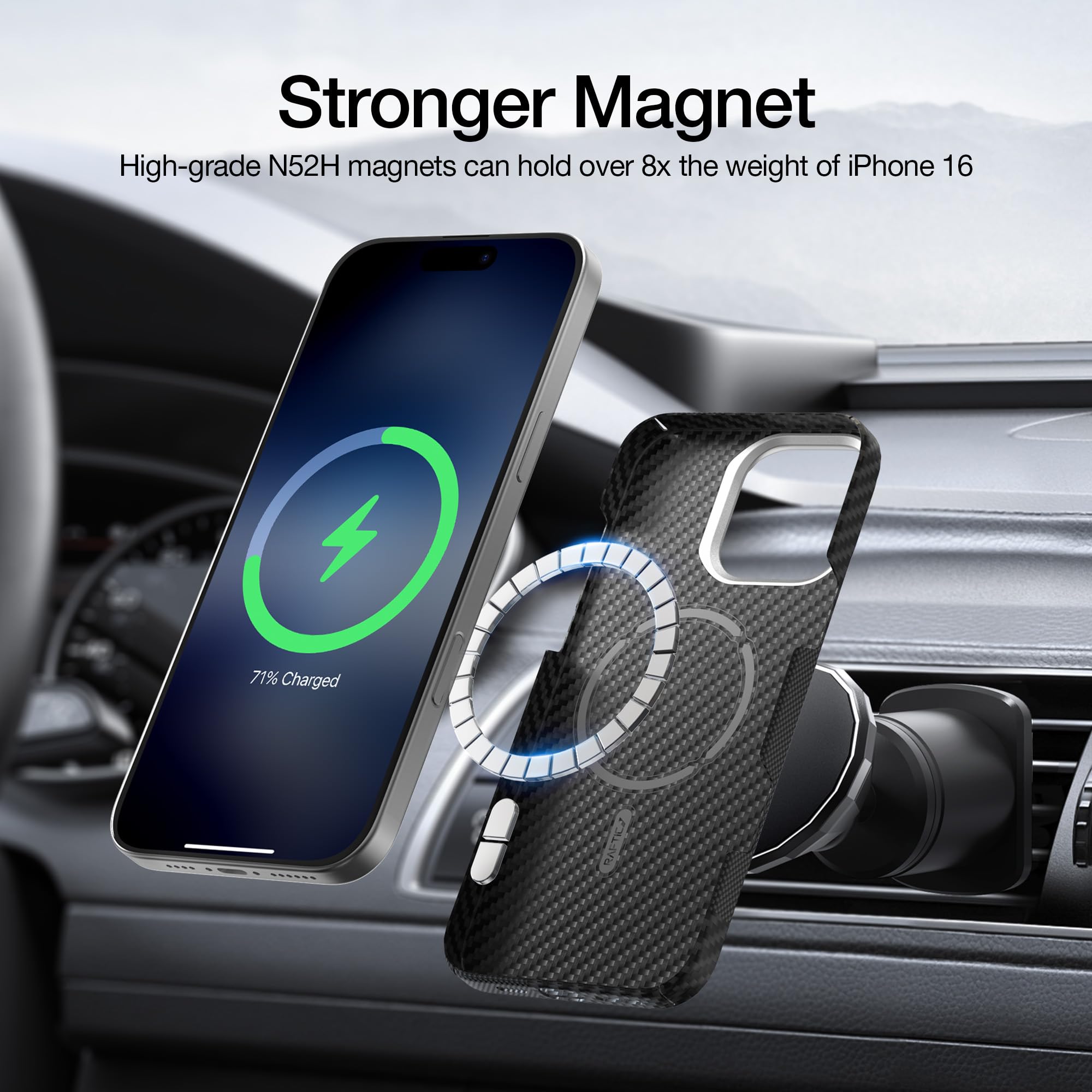 Foto 6 pulgar | Funda Raptic Para Iphone 16 Pro Max De Fibra De Aramida Magsafe - Venta Internacional.