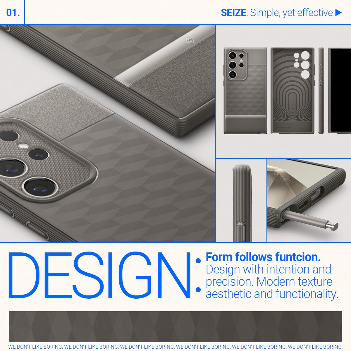 Foto 4 pulgar | Funda De Teléfono Caseology Parallax Compatible Con Samsung Galaxy S24 Ultra Ash Grey - Venta Internacional.