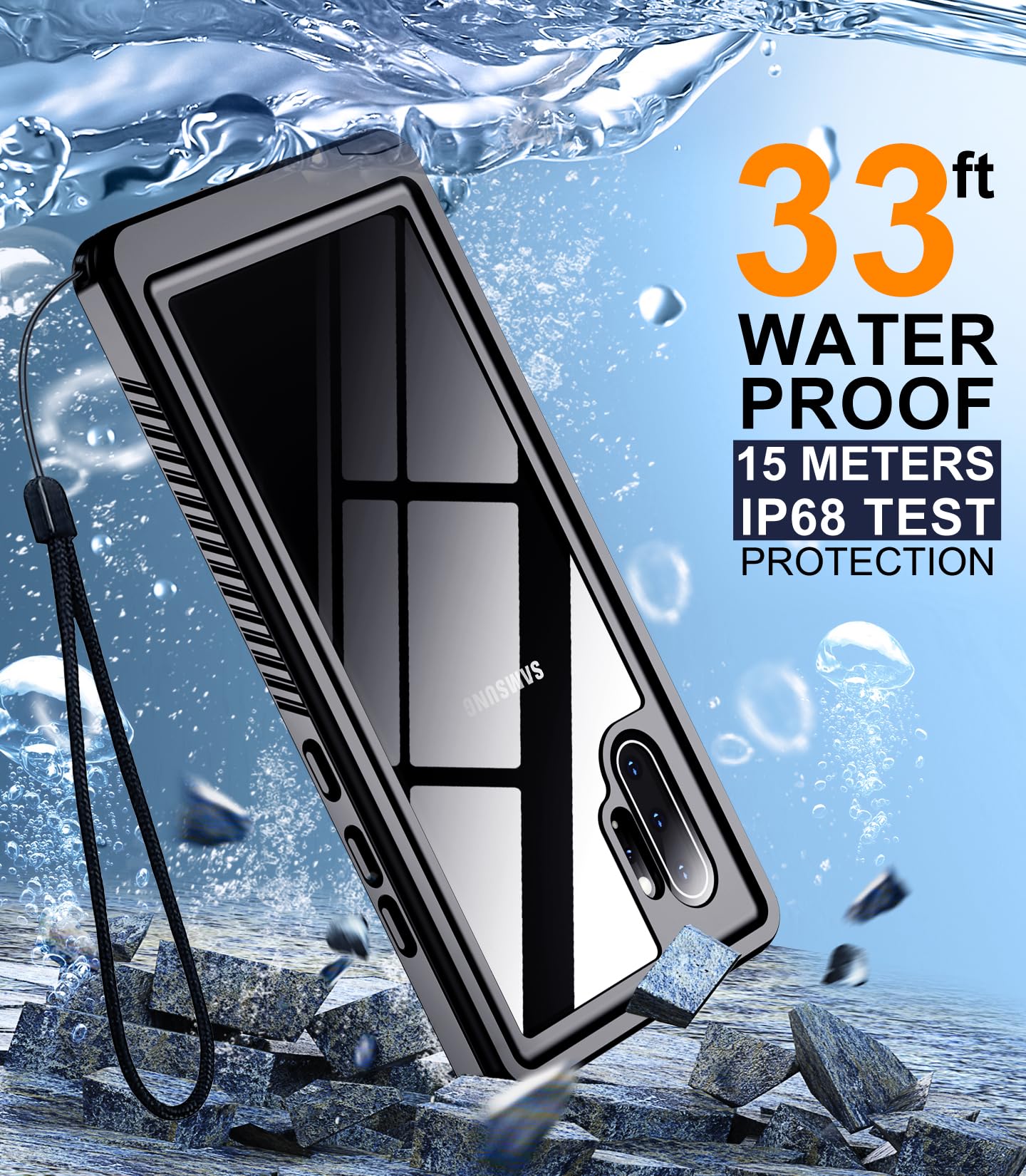 Foto 3 pulgar | Funda Temdan Impermeable Y A Prueba De Golpes Para Samsung Galaxy Note 10 Plus - Venta Internacional.