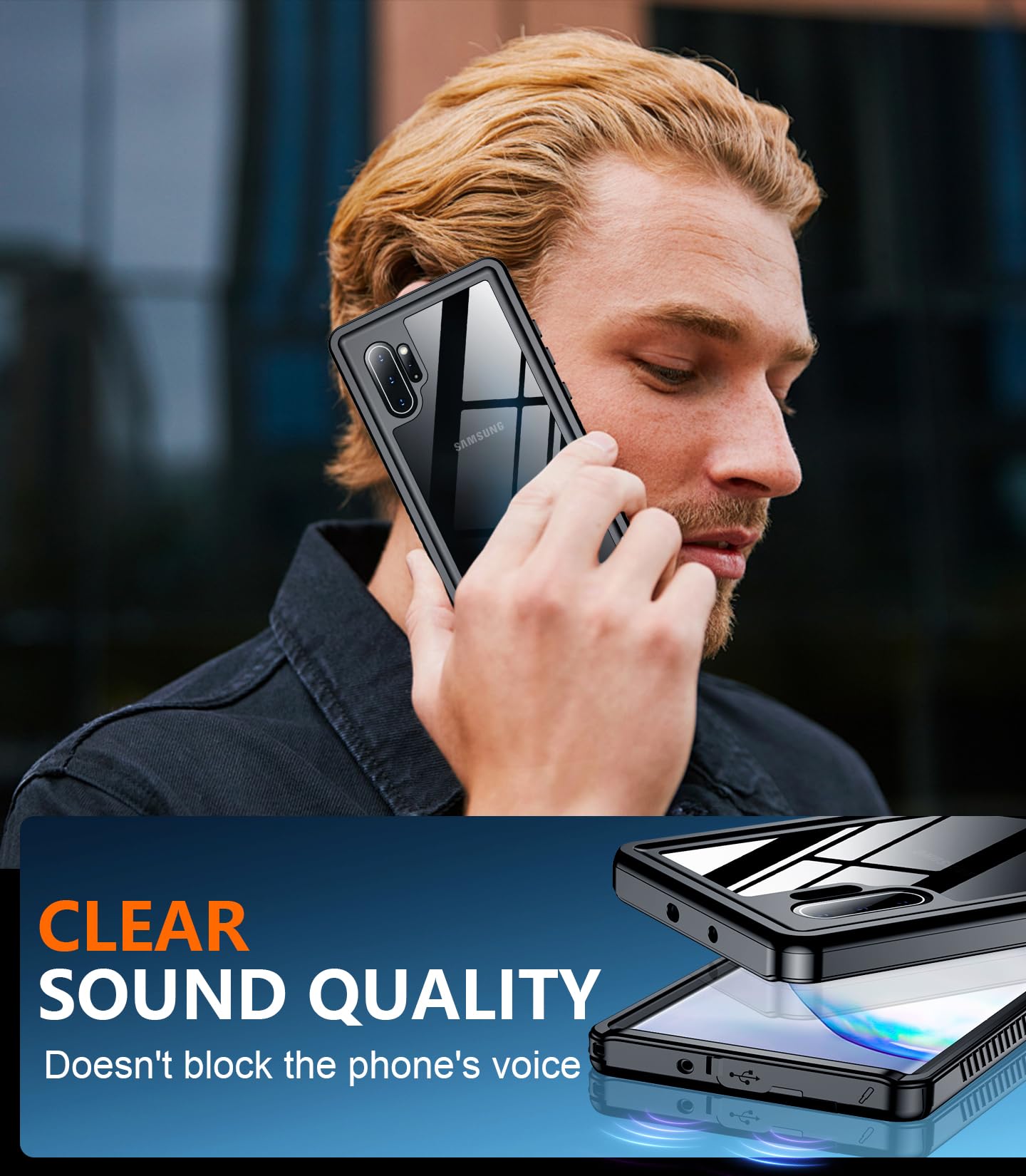 Foto 7 pulgar | Funda Temdan Impermeable Y A Prueba De Golpes Para Samsung Galaxy Note 10 Plus - Venta Internacional.