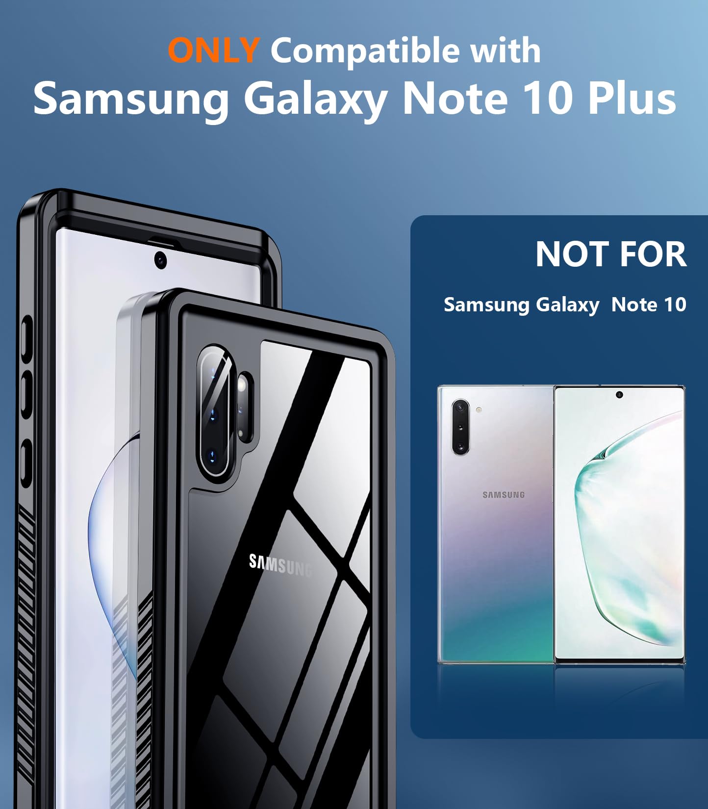 Foto 8 pulgar | Funda Temdan Impermeable Y A Prueba De Golpes Para Samsung Galaxy Note 10 Plus - Venta Internacional.