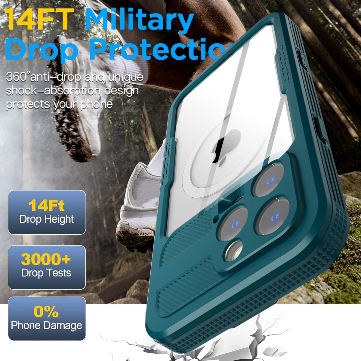 Foto 4 | Funda Impermeable Aicase Para Iphone 16 Pro Max (6.9) Con Magsafe - Venta Internacional.