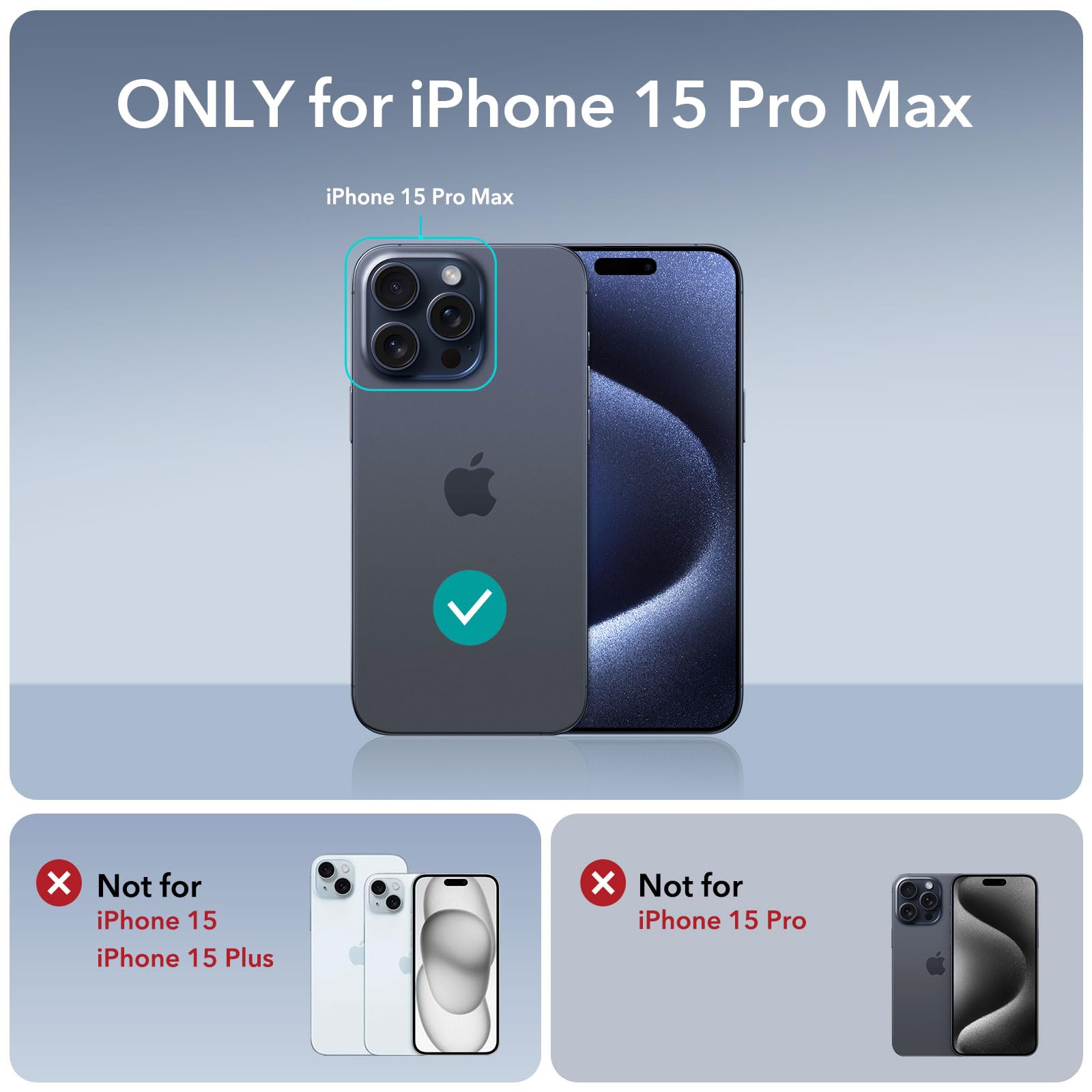 Foto 6 pulgar | Funda De Teléfono Esr Para Iphone 15 Pro Max Con Magsafe Clear Grey - Venta Internacional.