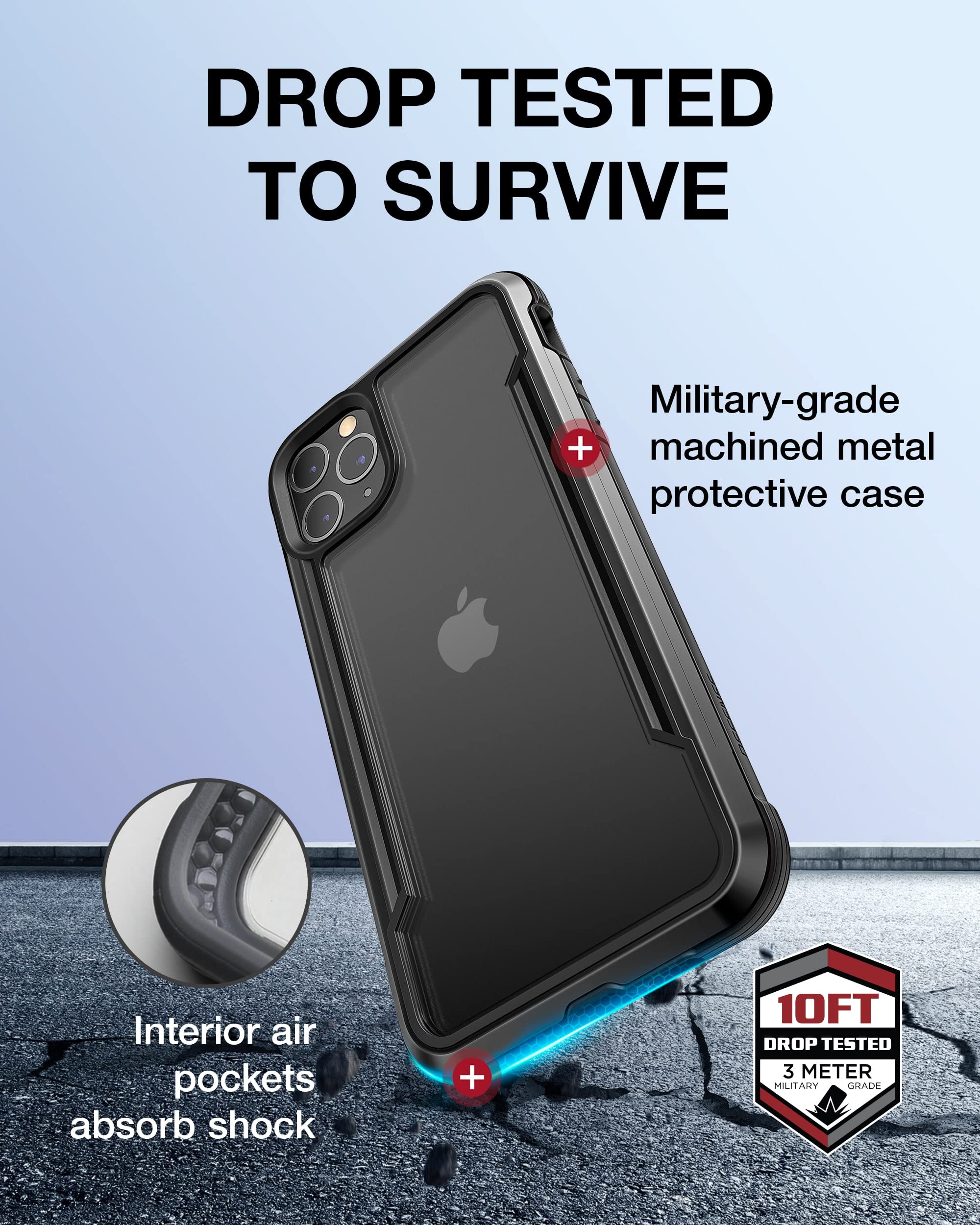 Foto 4 pulgar | Funda X-doria Raptic Shield Para Iphone 11 Pro Max Negra - Venta Internacional.