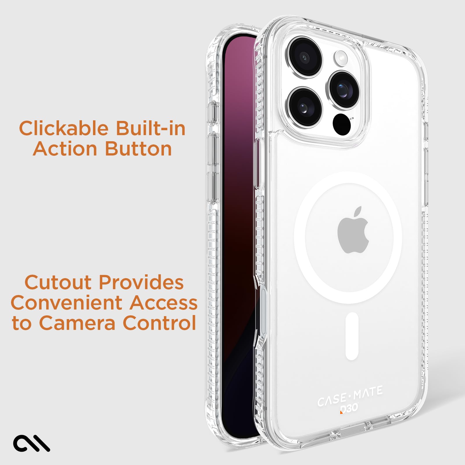 Foto 5 pulgar | Funda Para Teléfono Case-mate Iphone 16 Pro Max Tough Clear - Venta Internacional.