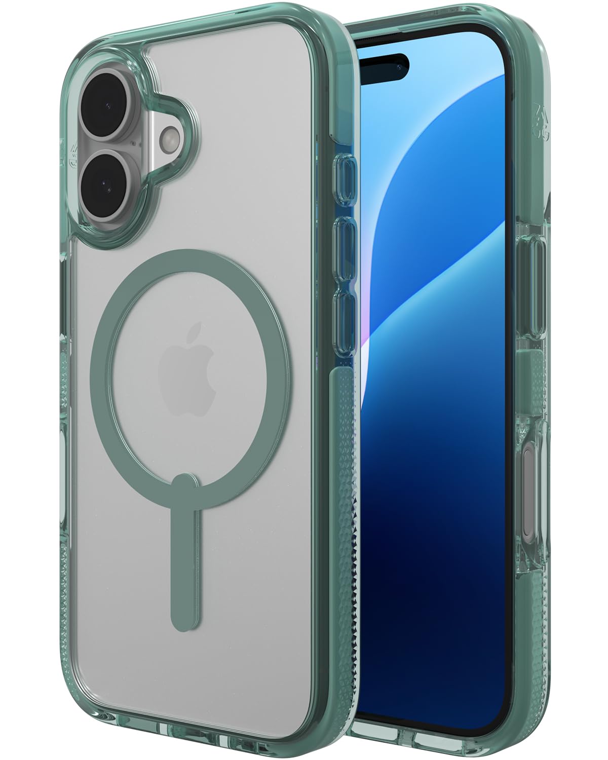 Foto 2 pulgar | Funda Snap Zagg Santa Cruz Para Iphone 16 Magsafe, Color Verde - Venta Internacional.