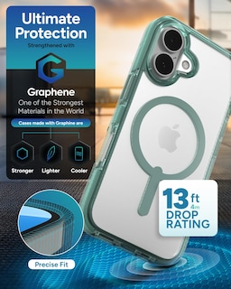 Foto 4 | Funda Snap Zagg Santa Cruz Para Iphone 16 Magsafe, Color Verde - Venta Internacional.