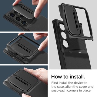 Foto 6 | Funda Spigen Optik Armor Para El Galaxy S23 Ultra (2023), Color Negro - Venta Internacional.