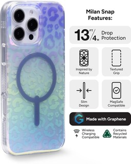 Foto 3 | Funda De Teléfono Zagg Milan Snap Para Iphone 16 Pro Max Que Cambia De Color - Venta Internacional.