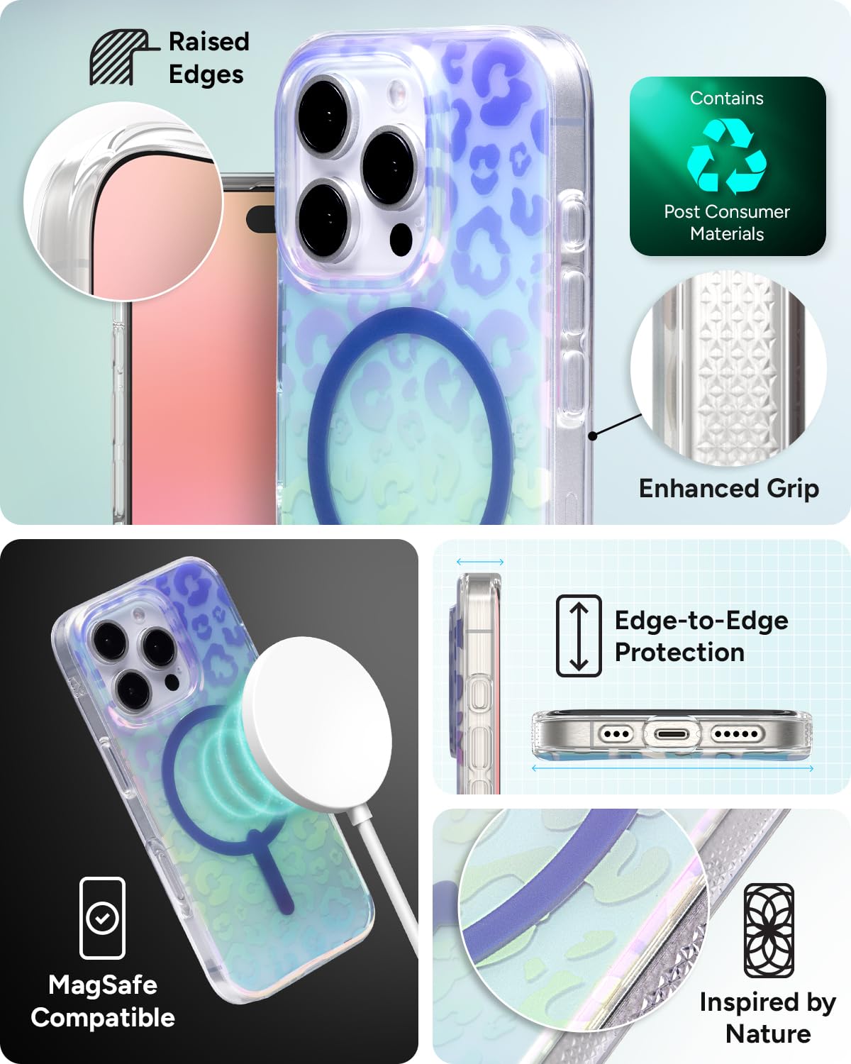 Foto 6 pulgar | Funda De Teléfono Zagg Milan Snap Para Iphone 16 Pro Max Que Cambia De Color - Venta Internacional.