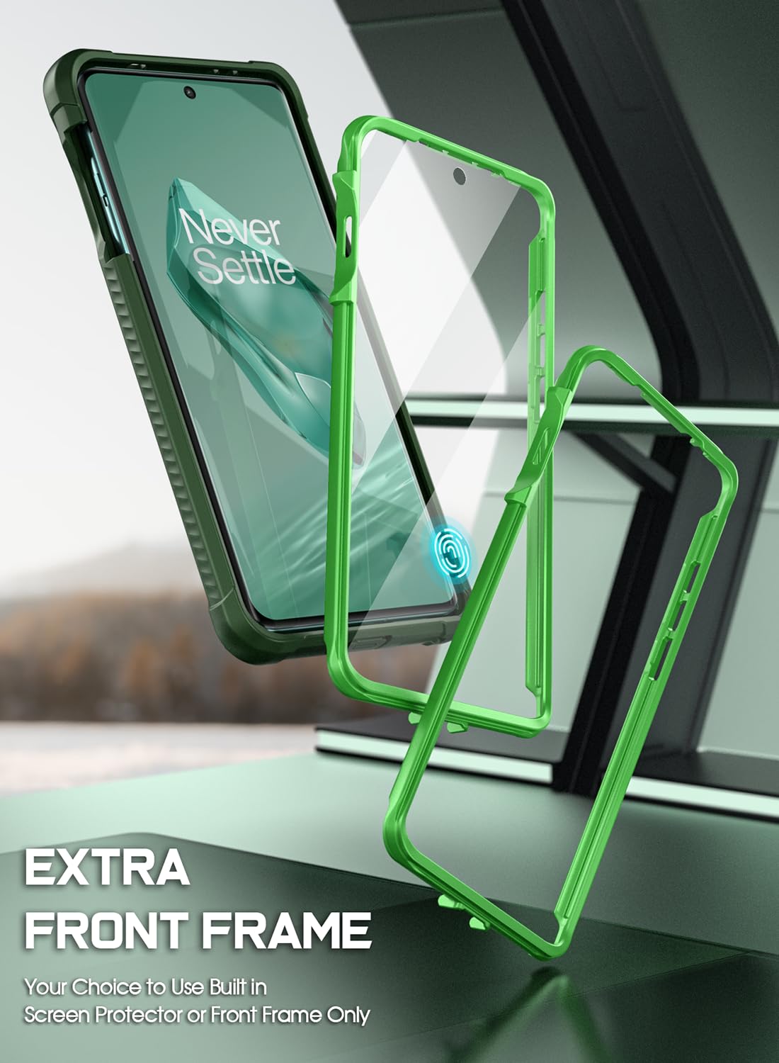 Foto 5 pulgar | Funda Poetic Guardian Compatible Con Oneplus 12 5g Verde/transparente - Venta Internacional.