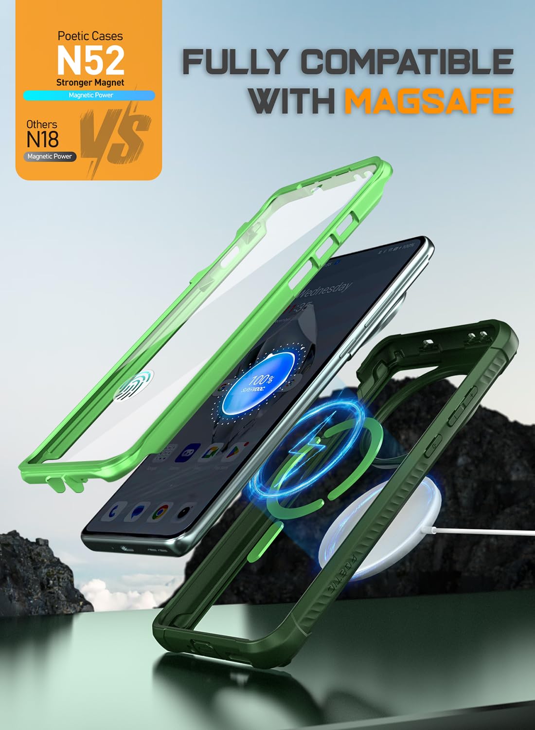 Foto 7 pulgar | Funda Poetic Guardian Compatible Con Oneplus 12 5g Verde/transparente - Venta Internacional.