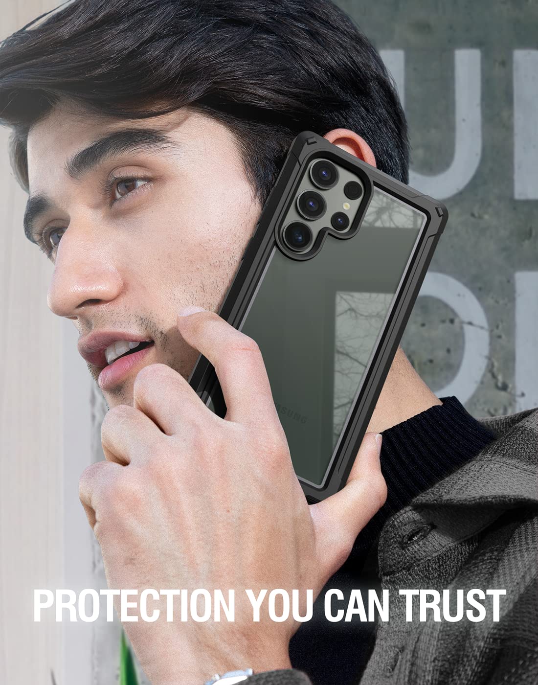 Foto 7 pulgar | Funda Poetic Guardian Para Galaxy S23 Ultra 5g De 6,8 Pulgadas, Color Negro Y Transparente - Venta Internacional.