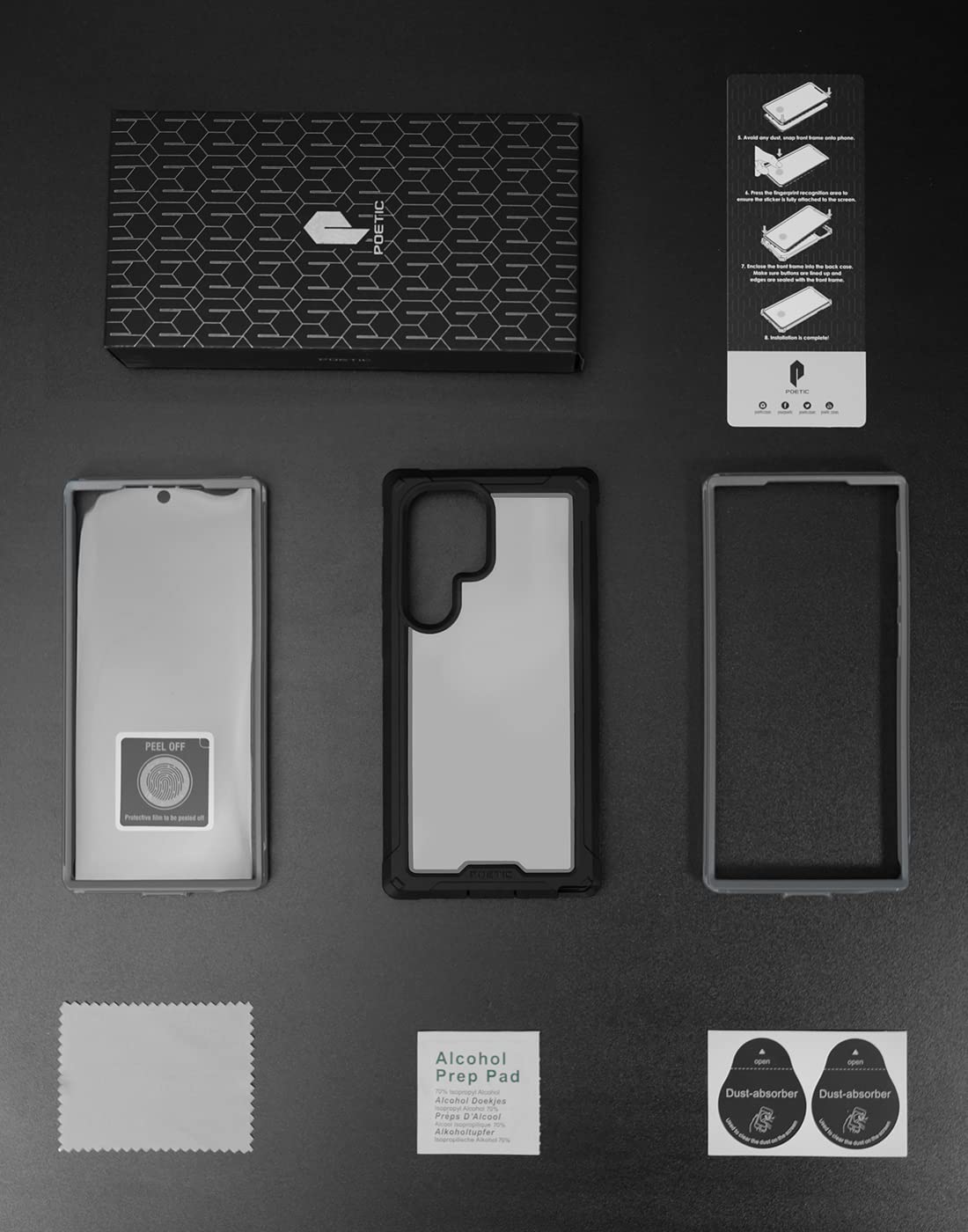 Foto 8 pulgar | Funda Poetic Guardian Para Galaxy S23 Ultra 5g De 6,8 Pulgadas, Color Negro Y Transparente - Venta Internacional.