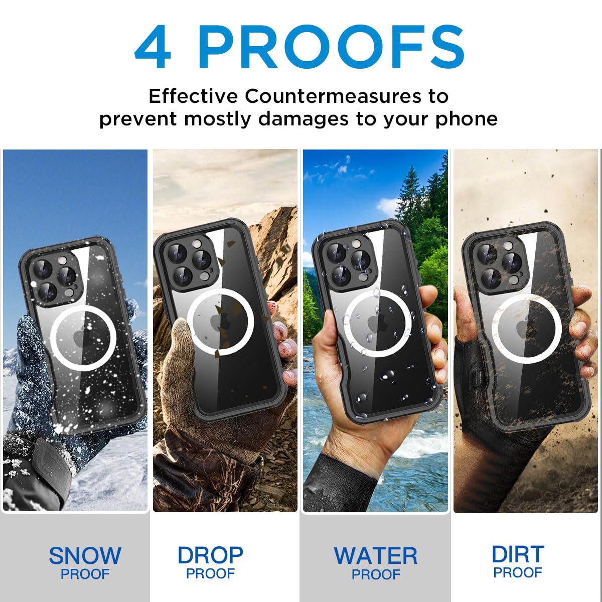 Foto 4 pulgar | Funda Impermeable Aicase Para Iphone 16 Pro Max Con Magsafe Ip68 - Venta Internacional.
