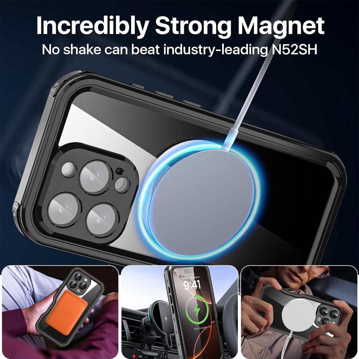 Foto 5 pulgar | Funda Impermeable Aicase Para Iphone 16 Pro Max Con Magsafe Ip68 - Venta Internacional.