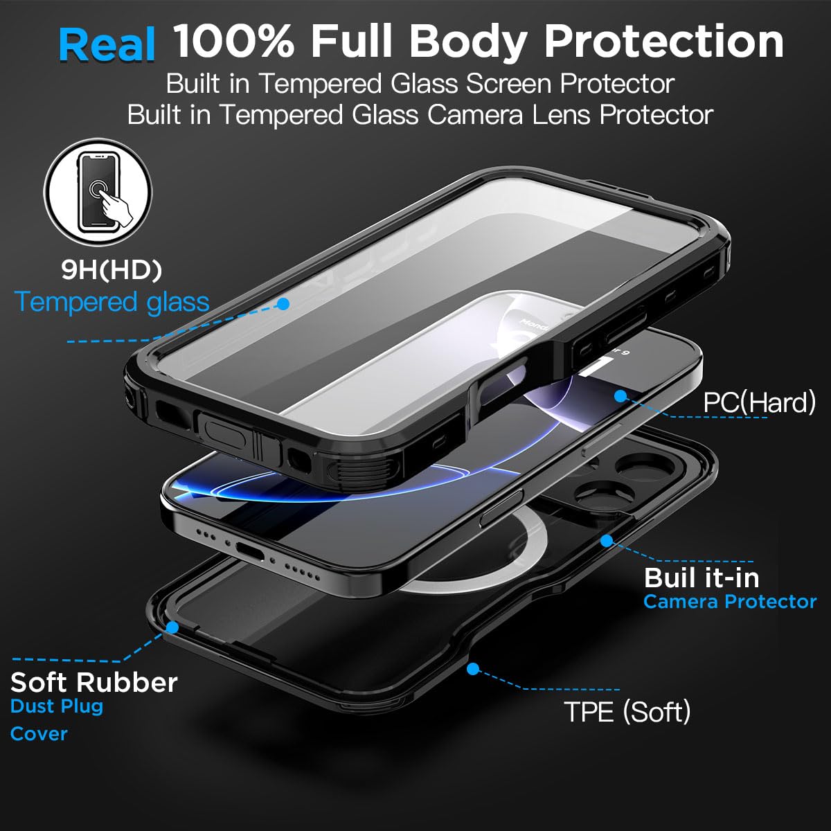 Foto 5 | Funda Impermeable Aicase Para Iphone 16 Pro Max Con Magsafe Ip68 - Venta Internacional.