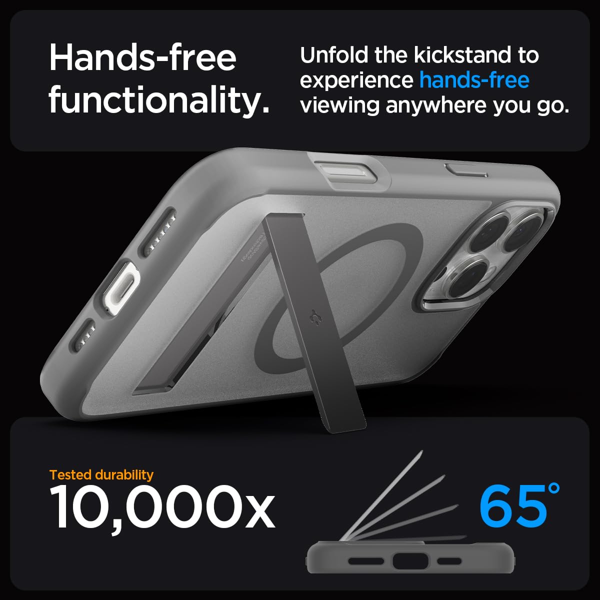 Foto 3 | Funda Spigen Ultra Hybrid S Magfit Para Iphone 16 Pro Frost Grey - Venta Internacional.
