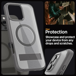 Foto 6 | Funda Spigen Ultra Hybrid S Magfit Para Iphone 16 Pro Frost Grey - Venta Internacional.