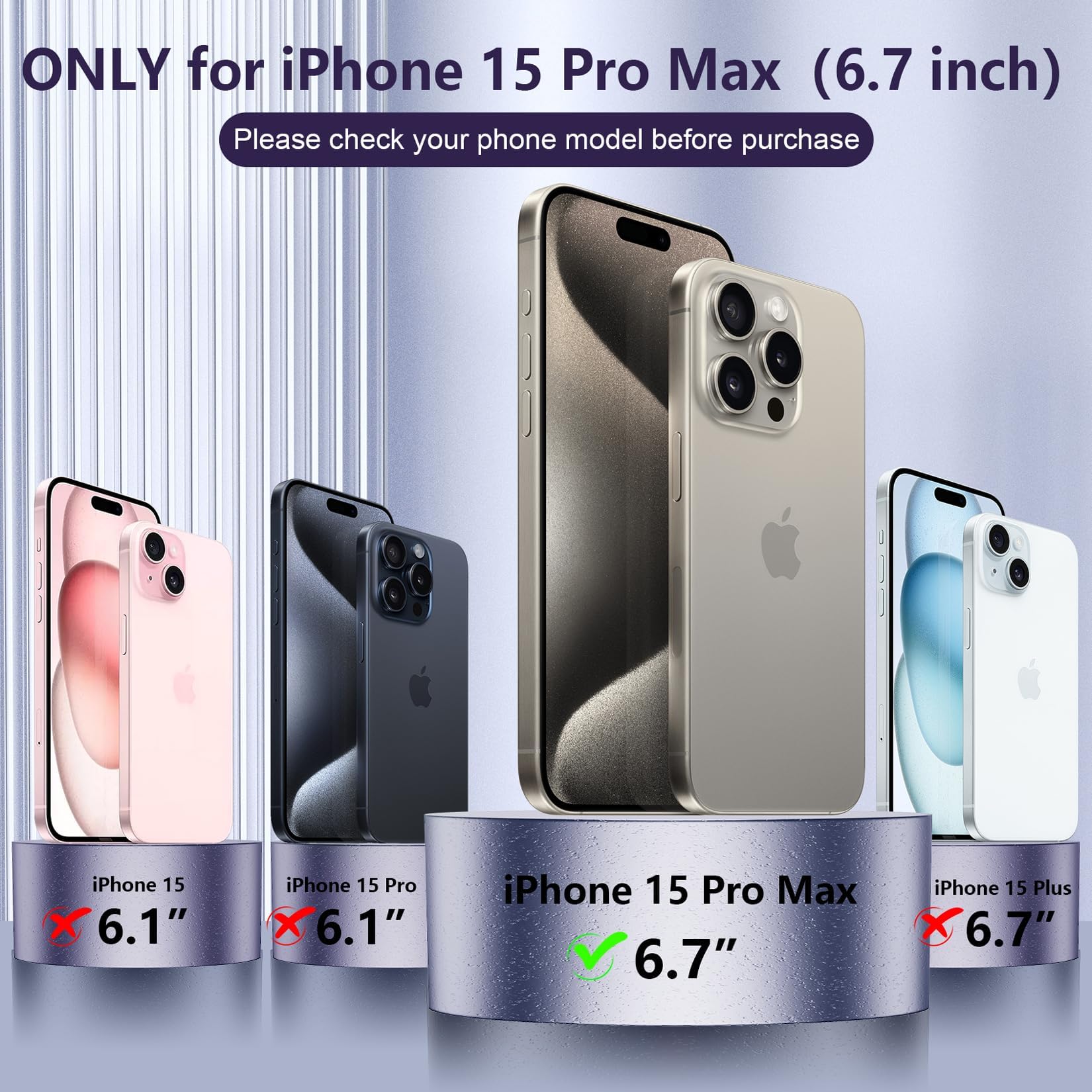 Foto 3 pulgar | Funda Impermeable Temdan Con Protector De Pantalla Para Iphone 15 Pro Max - Venta Internacional.