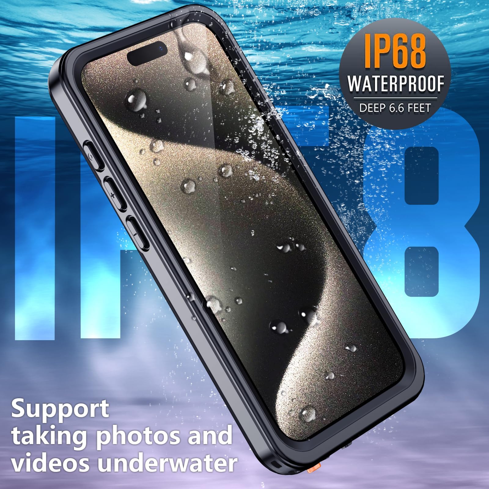 Foto 6 pulgar | Funda Impermeable Temdan Con Protector De Pantalla Para Iphone 15 Pro Max - Venta Internacional.