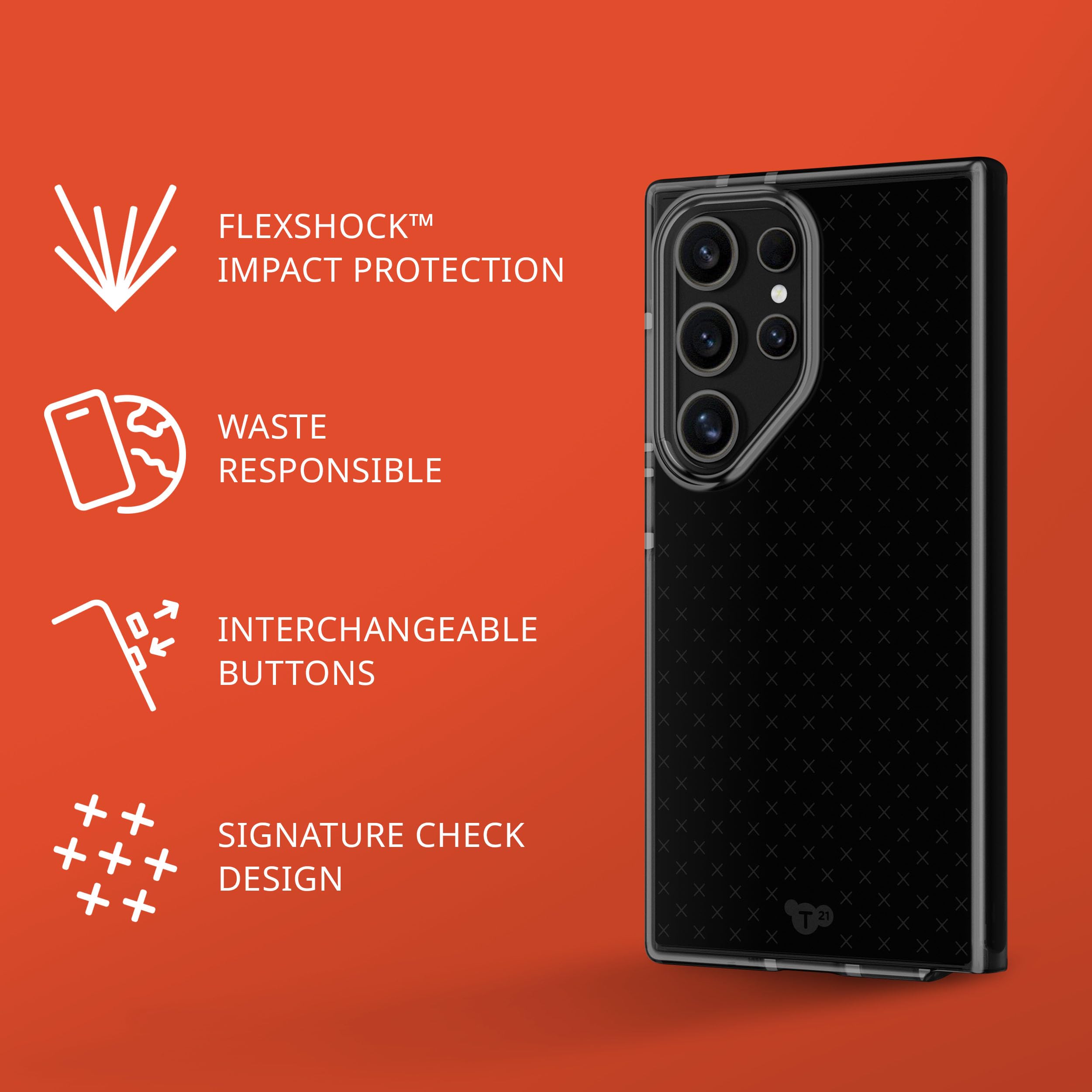 Foto 4 pulgar | Funda De Teléfono Tech21 Evo Check Para Samsung Galaxy S24 Ultra - Venta Internacional.