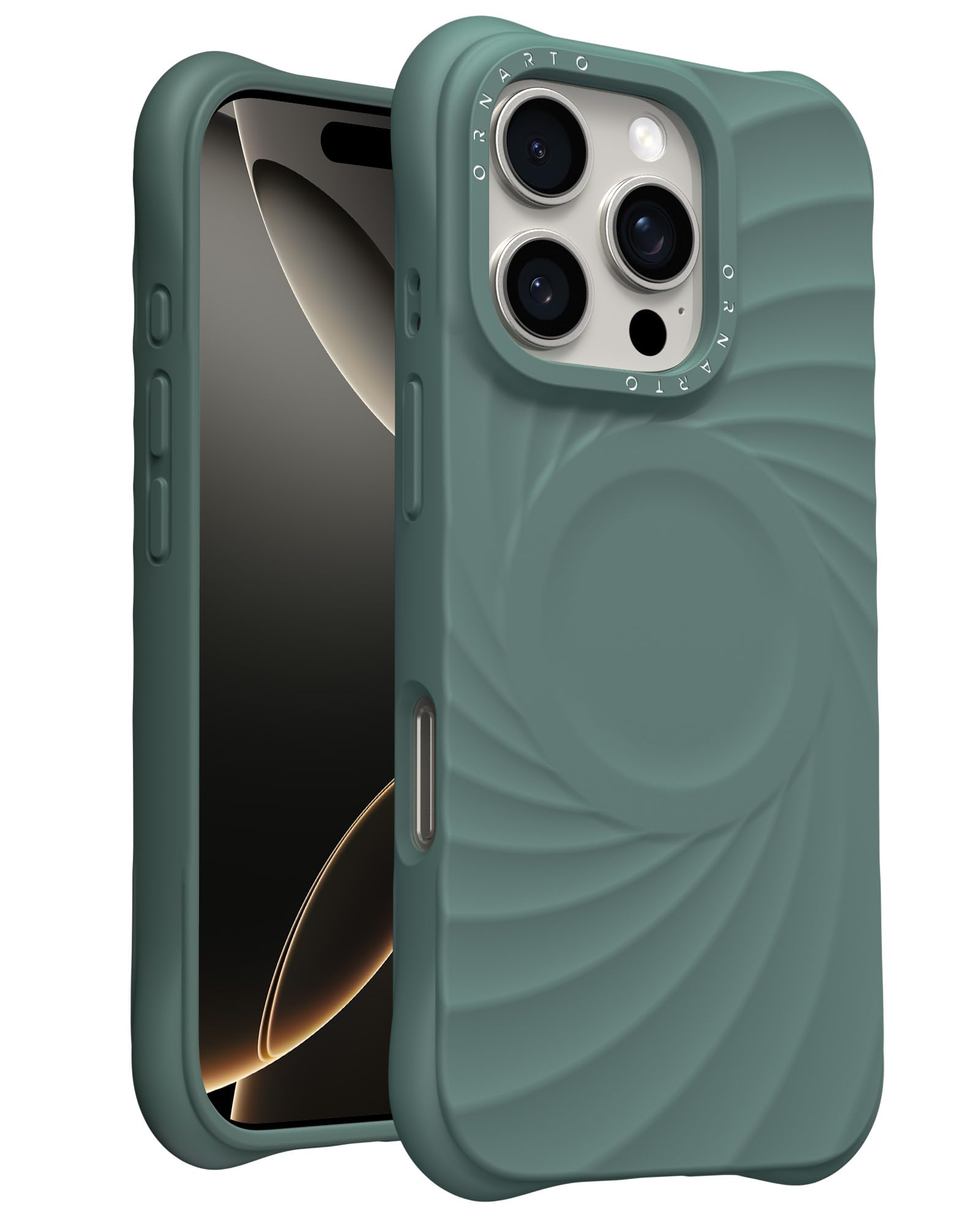 Funda Ornarto Vortuxe Para Iphone 16 Pro Verde Pino - Venta Internacional.