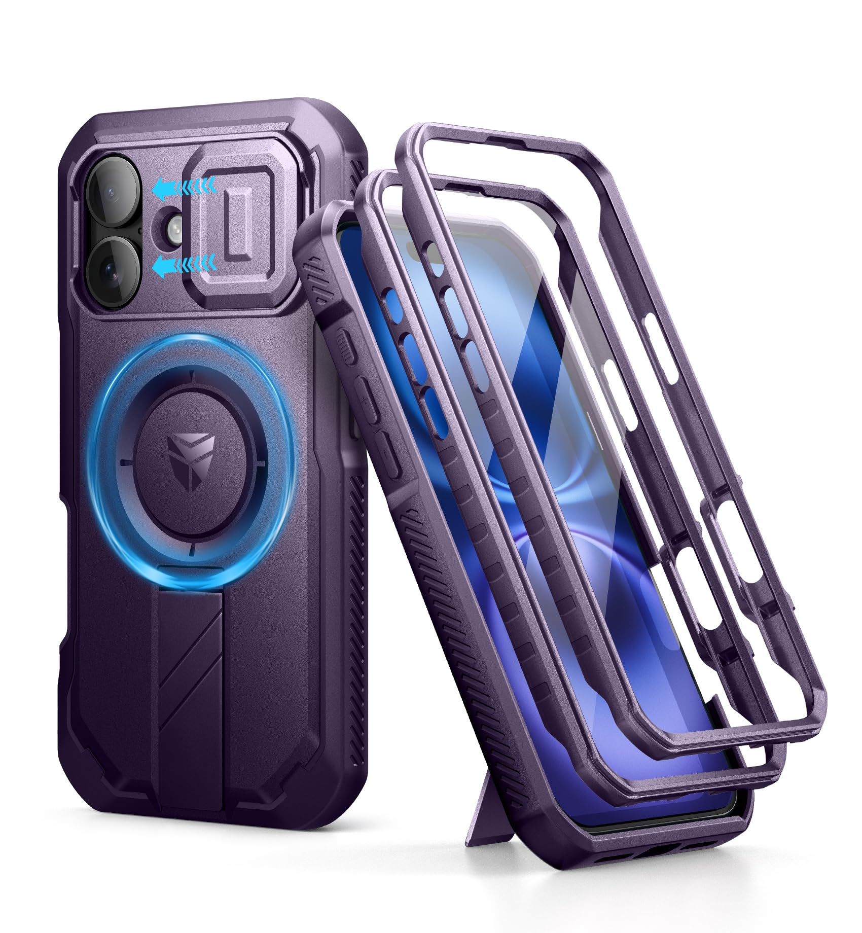 Foto 2 pulgar | Funda Dexnor Para Iphone 16 Con Cámara Deslizante Y Soporte - Venta Internacional.