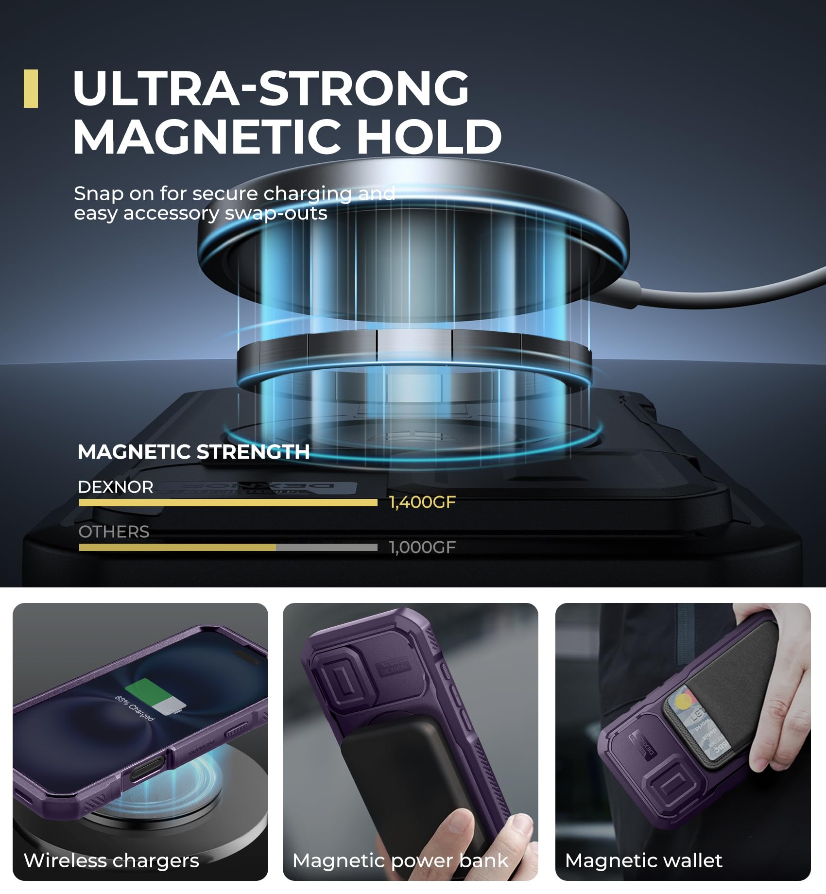 Foto 4 pulgar | Funda Dexnor Para Iphone 16 Con Cámara Deslizante Y Soporte - Venta Internacional.