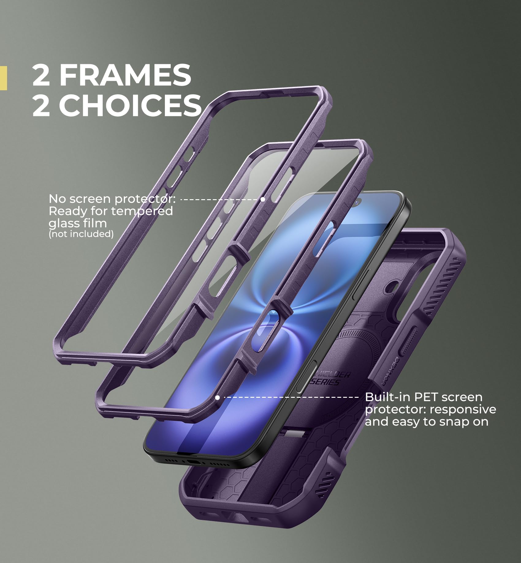 Foto 7 pulgar | Funda Dexnor Para Iphone 16 Con Cámara Deslizante Y Soporte - Venta Internacional.