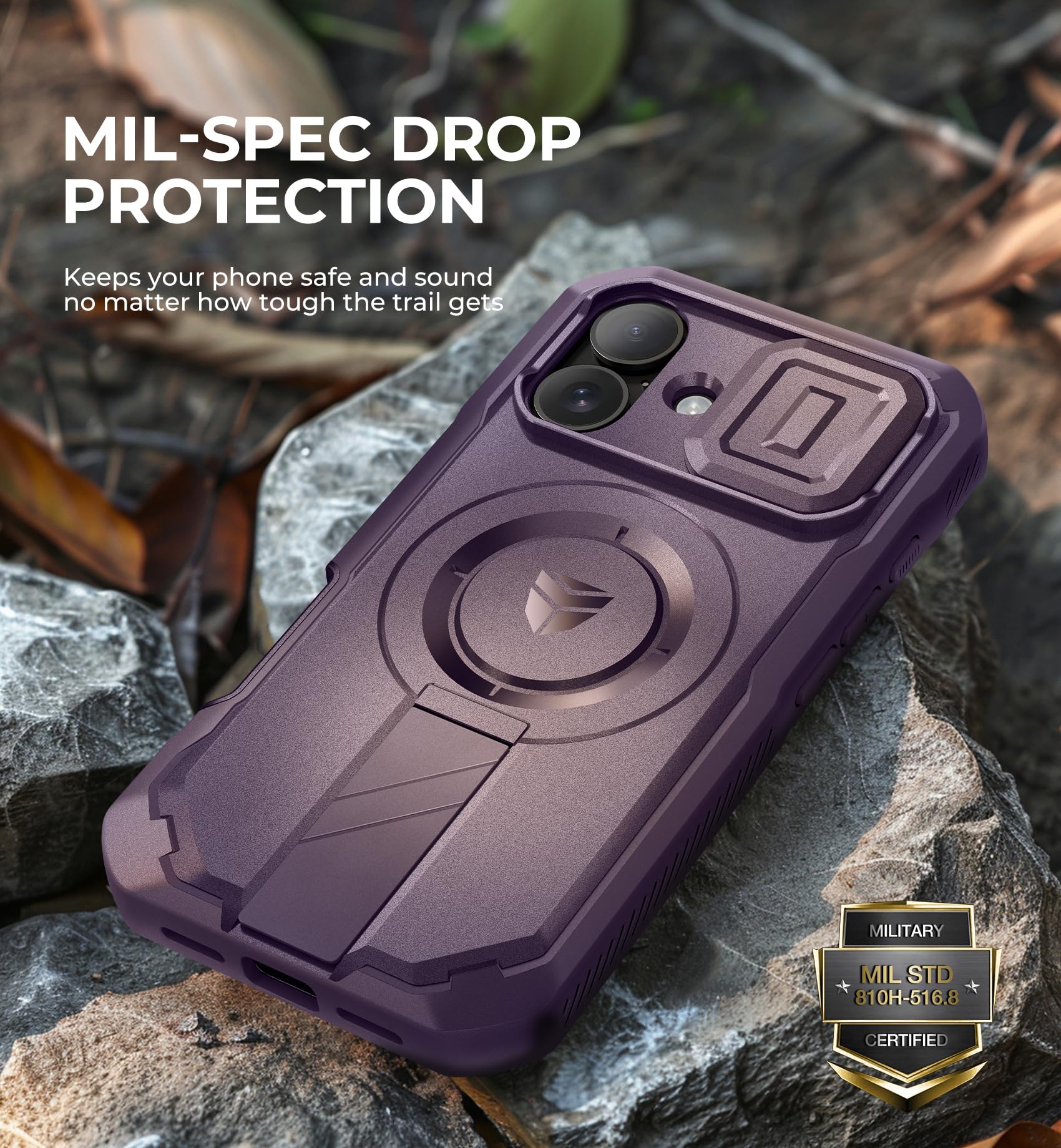 Foto 8 pulgar | Funda Dexnor Para Iphone 16 Con Cámara Deslizante Y Soporte - Venta Internacional.