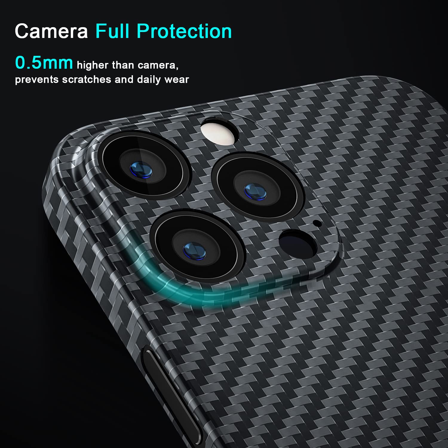 Foto 5 pulgar | Funda De Teléfono Compatible Con El Nuevo Iphone 13 Pro Max De Fibra De Carbono Real De 2022 - Venta Internacional.