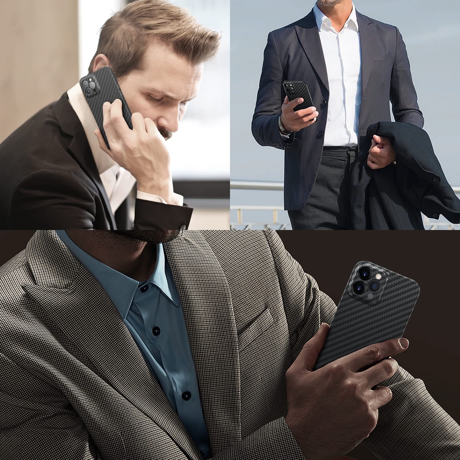 Foto 8 pulgar | Funda De Teléfono Compatible Con El Nuevo Iphone 13 Pro Max De Fibra De Carbono Real De 2022 - Venta Internacional.